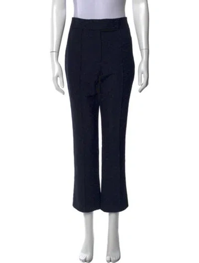 Pre-owned Veronica Beard Patterned Flared Pants In Black
