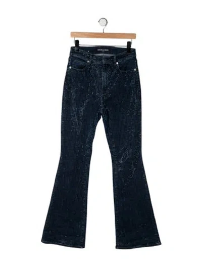 Pre-owned Veronica Beard Patterned Flared Pants In Blue