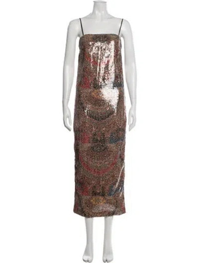 Pre-owned Veronica Beard Patterned Long Dress W/ Tags In Multi
