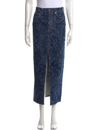Pre-owned Veronica Beard Patterned Long Skirt In Blue