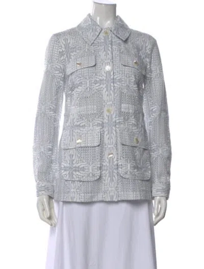 Pre-owned Veronica Beard Patterned Long Sleeve Top W/ Tags In Multi