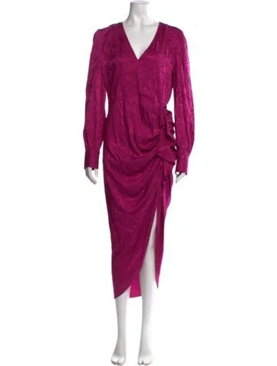 Pre-owned Veronica Beard Patterned Midi Length Dress In Pink