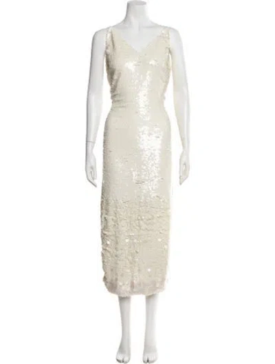 Pre-owned Veronica Beard Patterned Midi Length Dress W/ Tags In Neutral