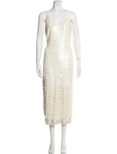 Pre-owned Veronica Beard Patterned Midi Length Dress W/ Tags In Neutrals