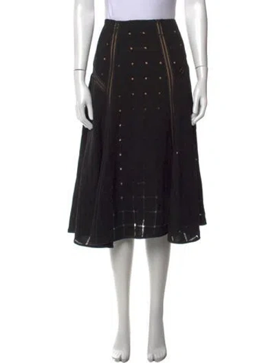 Pre-owned Veronica Beard Patterned Midi Length Skirt In Black