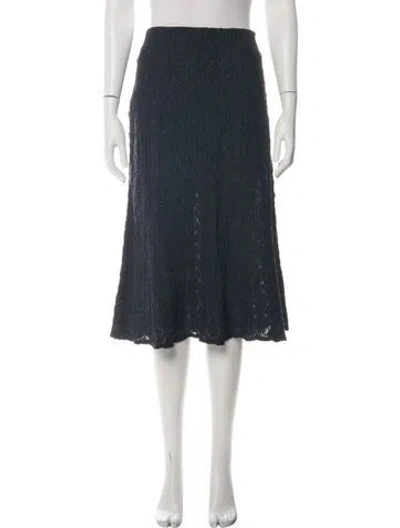 Pre-owned Veronica Beard Patterned Midi Length Skirt In Blue