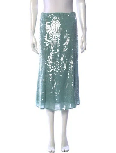Pre-owned Veronica Beard Patterned Midi Length Skirt In Green