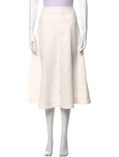 Pre-owned Veronica Beard Patterned Midi Length Skirt In Neutrals