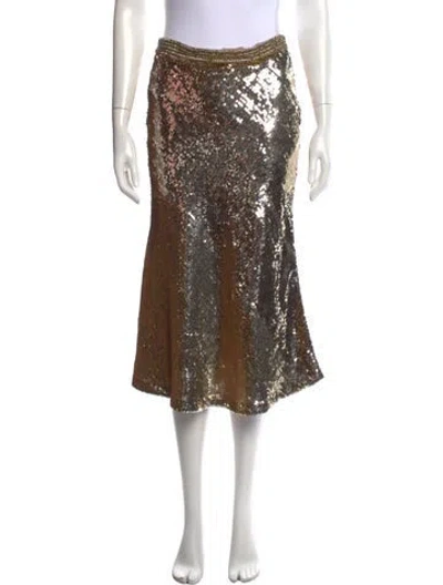 Pre-owned Veronica Beard Patterned Midi Length Skirt In Neutrals