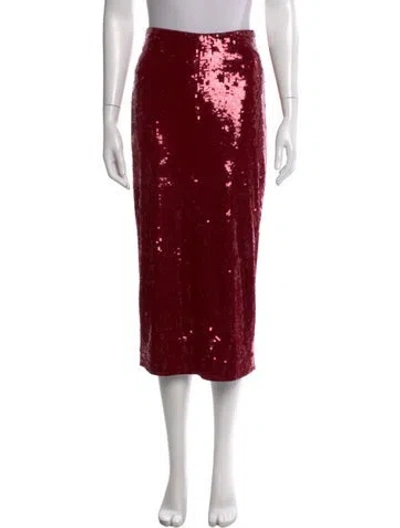 Pre-owned Veronica Beard Patterned Midi Length Skirt In Red