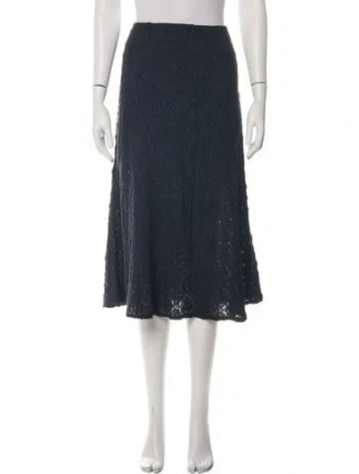 Pre-owned Veronica Beard Patterned Midi Length Skirt W/ Tags In Blue