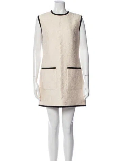 Pre-owned Veronica Beard Patterned Mini Dress In Neutral
