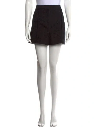 Pre-owned Veronica Beard Patterned Mini Shorts In Black