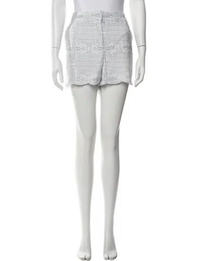 Pre-owned Veronica Beard Patterned Mini Shorts In White