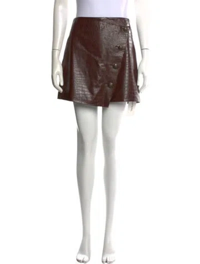 Pre-owned Veronica Beard Patterned Mini Skirt In Brown