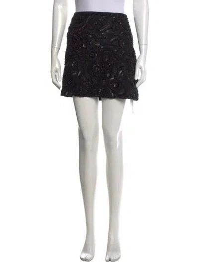 Pre-owned Veronica Beard Patterned Mini Skirt W/ Tags In Black