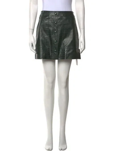 Pre-owned Veronica Beard Patterned Mini Skirt W/ Tags In Green