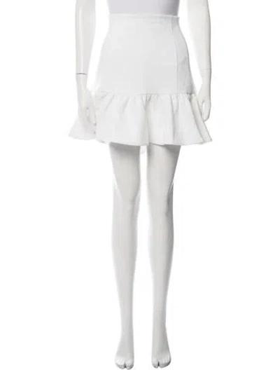 Pre-owned Veronica Beard Patterned Mini Skirt W/ Tags In White