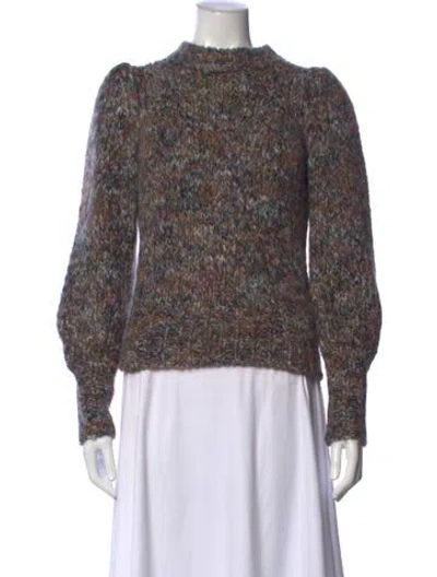 Pre-owned Veronica Beard Patterned Mock Neck Sweater In Neutral