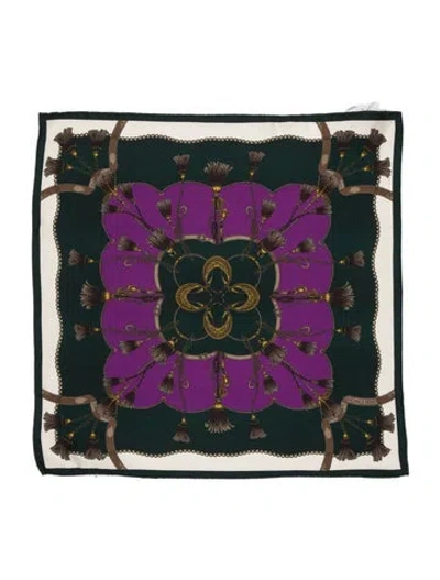 Pre-owned Veronica Beard Patterned Scarf W/ Tags In Green