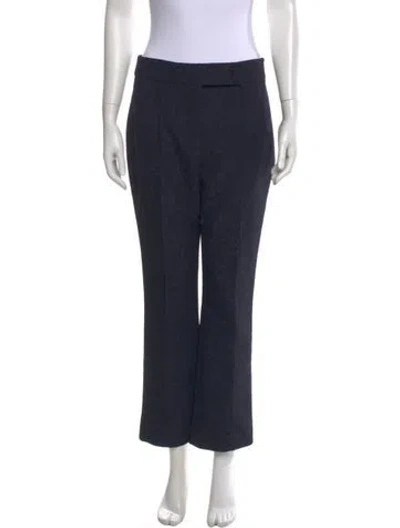 Pre-owned Veronica Beard Patterned Straight Leg Pants In Black