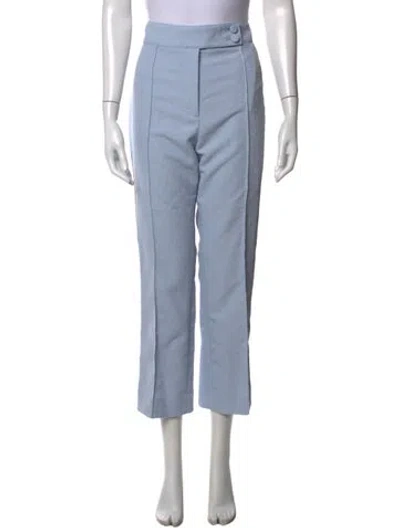 Pre-owned Veronica Beard Patterned Straight Leg Pants In Blue