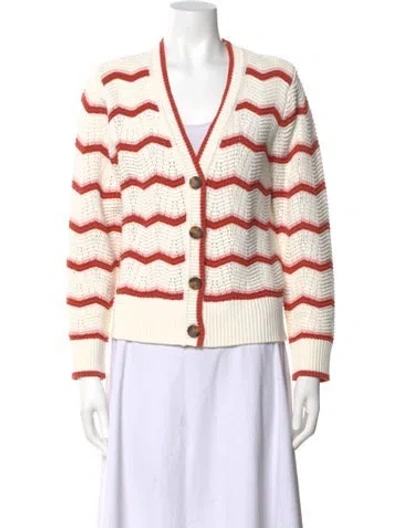 Pre-owned Veronica Beard Patterned V-neck Sweater In Multi