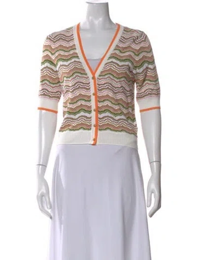 Pre-owned Veronica Beard Patterned V-neck Sweater In Multi