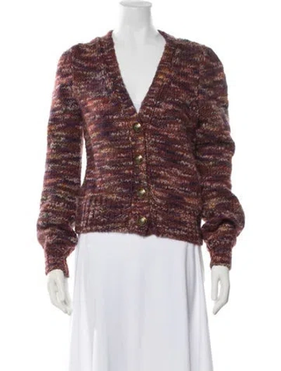 Pre-owned Veronica Beard Patterned V-neck Sweater In Multicolor