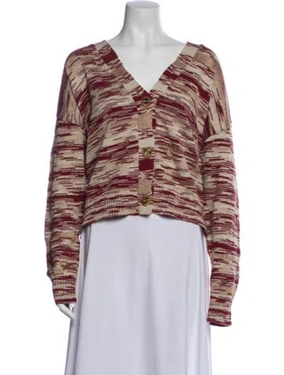 Pre-owned Veronica Beard Patterned V-neck Sweater In Neutral