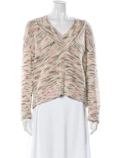 Pre-owned Veronica Beard Patterned V-neck Sweater W/ Tags In Multi
