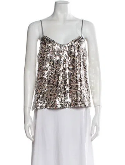 Pre-owned Veronica Beard Patterned V-neck Top