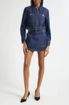 Veronica Beard Patty Crop Denim Jacket In Blue