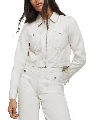 Veronica Beard Patty Denim Jacket In White