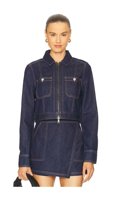Veronica Beard Patty Fitted Long Sleeve Jacket In Blue