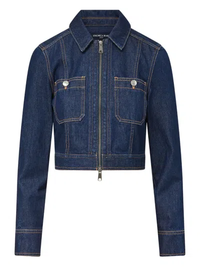 VERONICA BEARD PATTY ZIP-FRONT DENIM JACKET