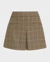 Veronica Beard Pavaline Houndstooth Mini Skirt In Black