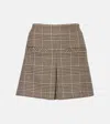 Veronica Beard Pavaline Houndstooth Miniskirt In Brown