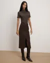 Veronica Beard Pavana Corduroy Midi Skirt In Brown
