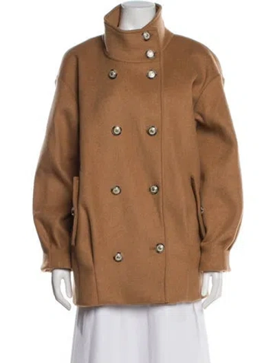 Pre-owned Veronica Beard Peacoat In Brown