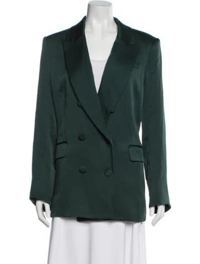 Pre-owned Veronica Beard Peacoat In Green