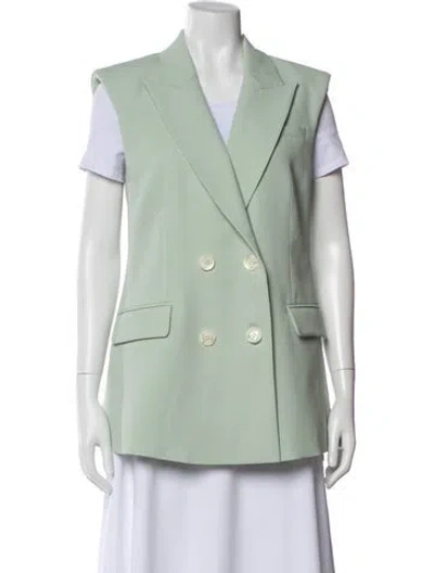 Pre-owned Veronica Beard Peacoat In Green