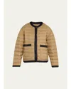 Veronica Beard Pearson Quilted Button-front Jacket In Nude