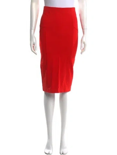 Pre-owned Veronica Beard Pencil Midi Length Skirt In Red