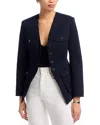 Veronica Beard Pendle Dickey Linen Jacket In Blue