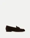 Veronica Beard Penny Suede Loafer In Espresso