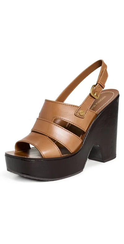 VERONICA BEARD PEONY HEELS HONEY