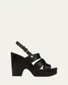 Veronica Beard Peony Slingback Platform Sandal In Black