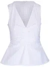 Veronica Beard Peplum-hem Tank Top In White