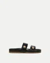 VERONICA BEARD PERCEY LEATHER SLIDE SANDAL